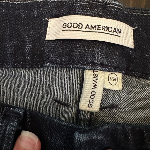 Good American-Good Waist Crop Blue025 - Picture 4 of 6